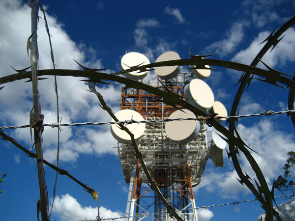 The cyberspace infrastructure includes more than computers.  Electrical power lines, satellite relays, fiber-optic cables, and wireless network antennas are real-world assets essential to supporting cyberspace.